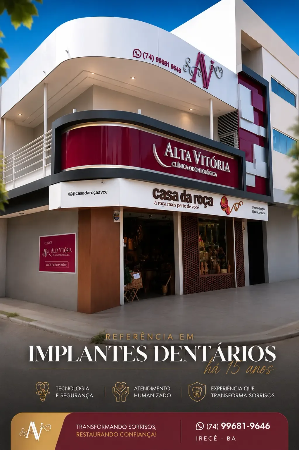 Fachada da Clínica Alta Vitória em Irecê